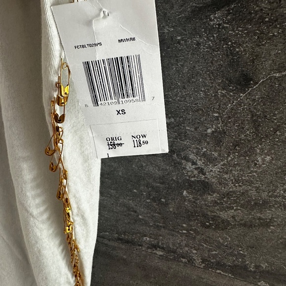 FREECITY Women's Str8up Golden Pins Sleeveless T-Shirt, Magical White Rabbit, NW - Picture 8 of 10